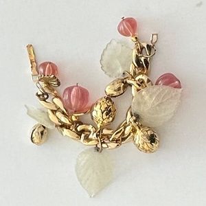 Vintage Lucite Cha Cha Charm Dangling Bracelet